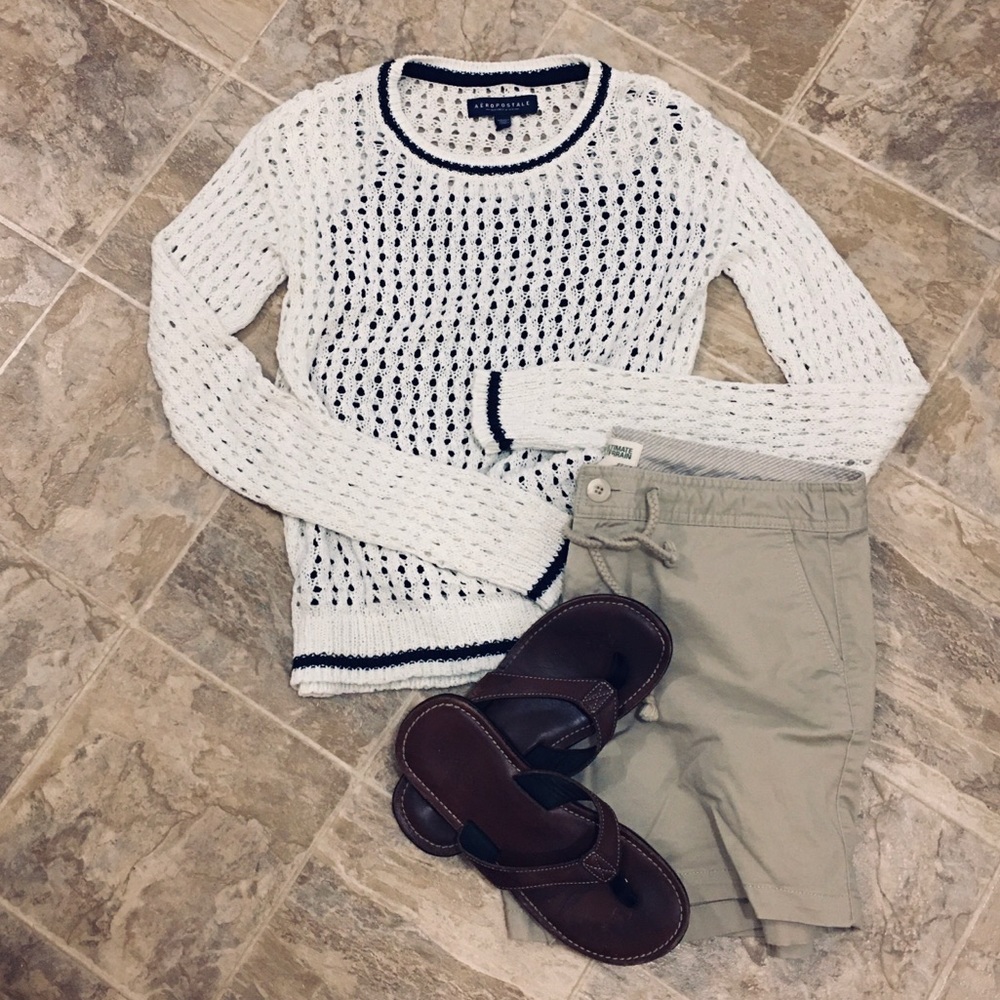 Mid 2000s Aeropostale Open Knit Sweater - Picture 4 of 8